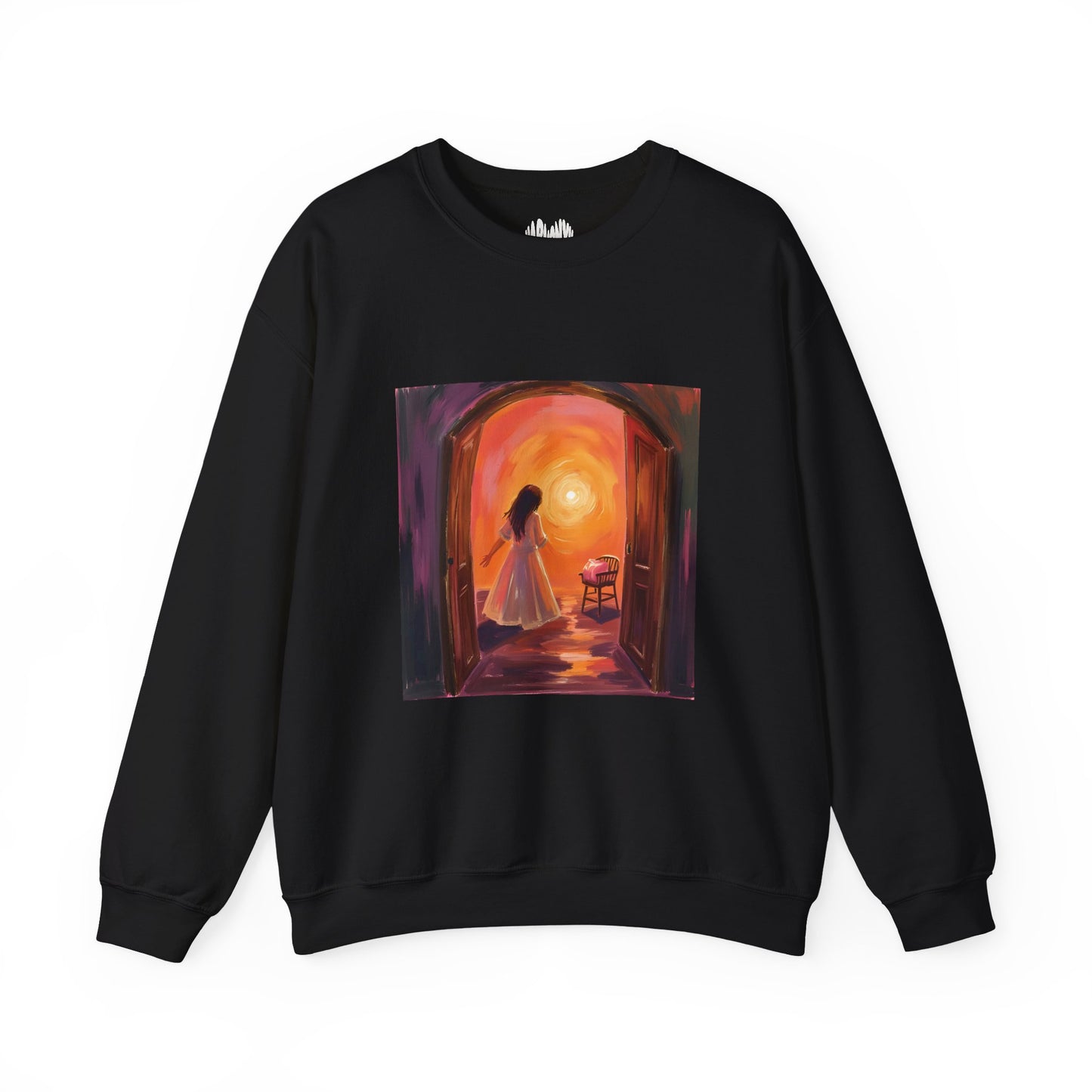 “The Invitation of Light” Crewneck Sweatshirt, Halloween Sweatshirt, Cozy Fall Apparel, Pumpkin Patch Gift, Unisex Sweatshirt
