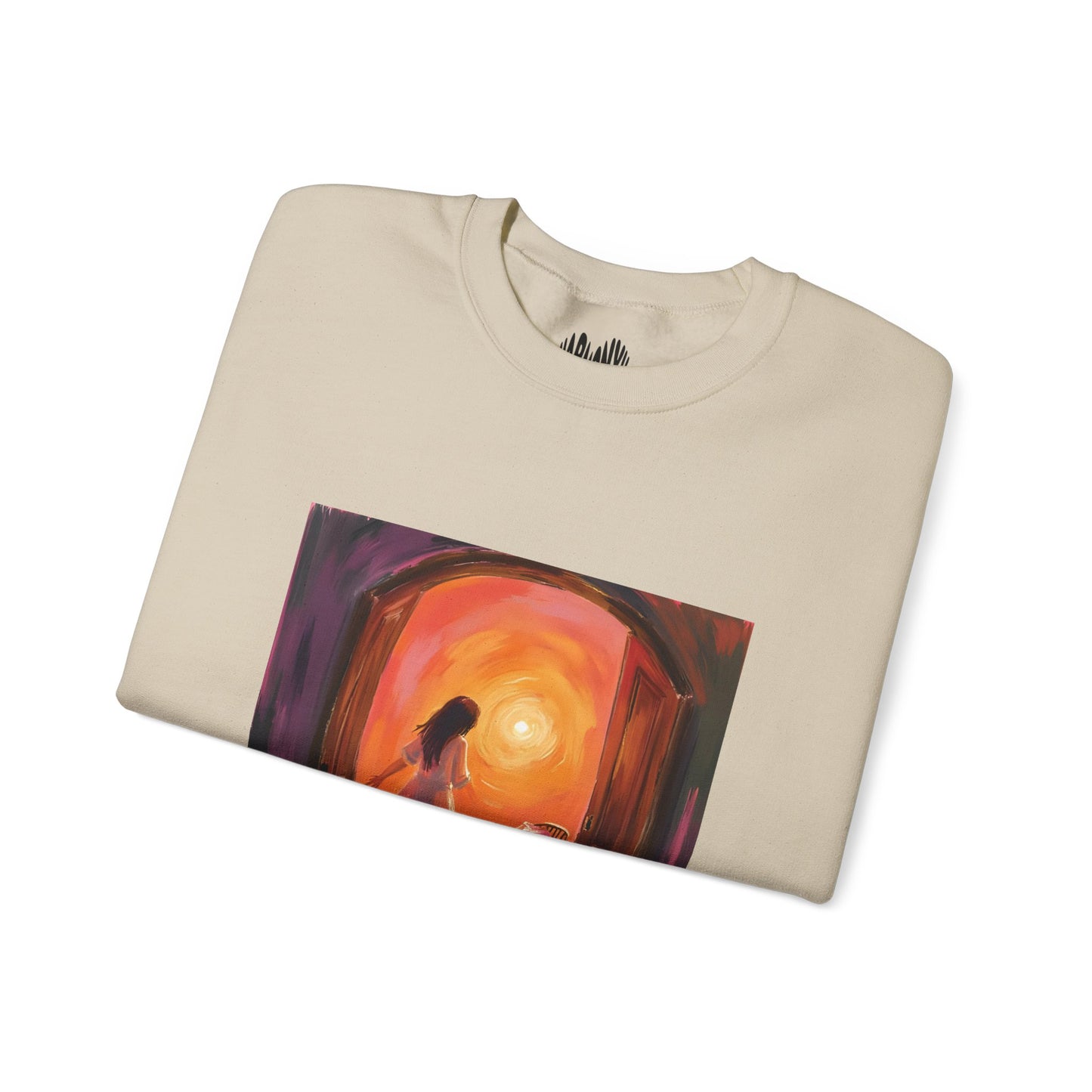 “The Invitation of Light” Crewneck Sweatshirt, Halloween Sweatshirt, Cozy Fall Apparel, Pumpkin Patch Gift, Unisex Sweatshirt