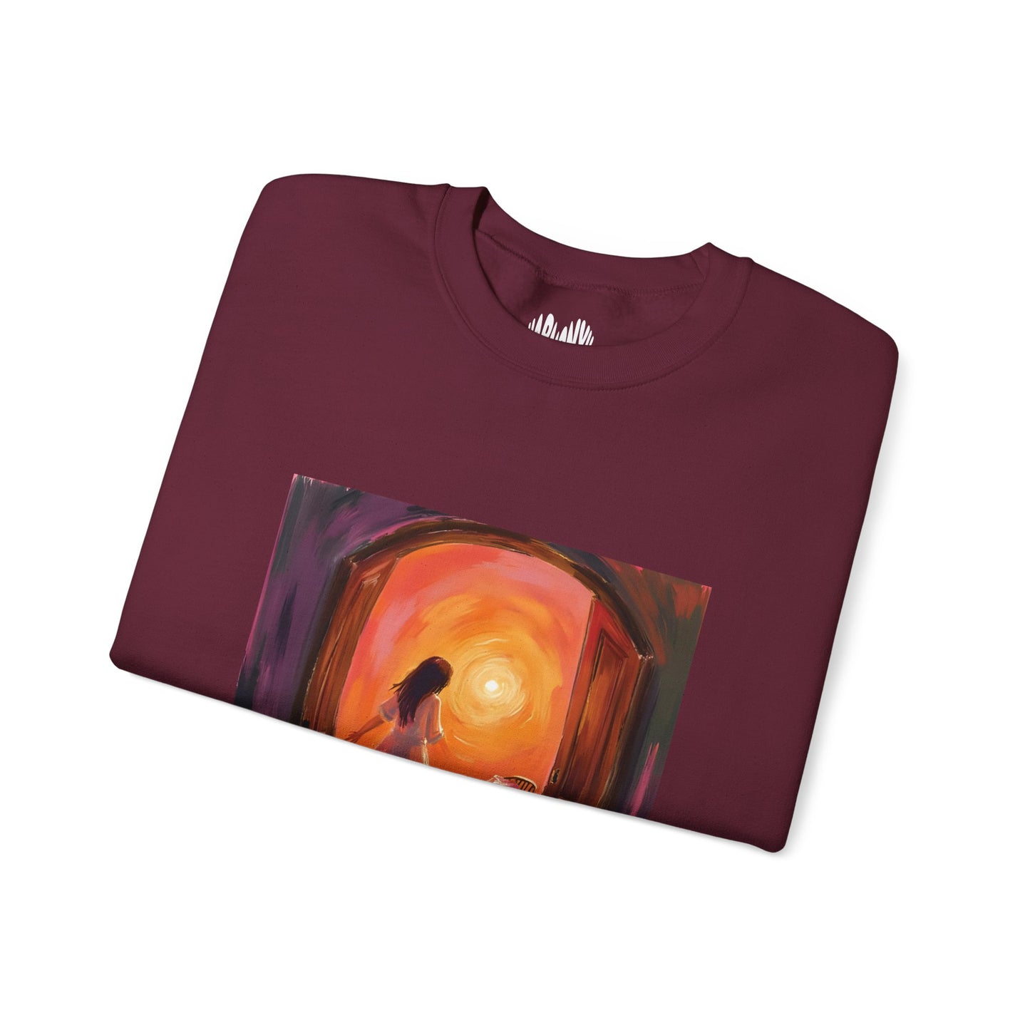 “The Invitation of Light” Crewneck Sweatshirt, Halloween Sweatshirt, Cozy Fall Apparel, Pumpkin Patch Gift, Unisex Sweatshirt