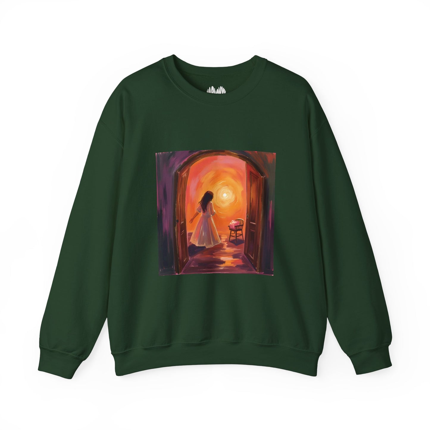 “The Invitation of Light” Crewneck Sweatshirt, Halloween Sweatshirt, Cozy Fall Apparel, Pumpkin Patch Gift, Unisex Sweatshirt