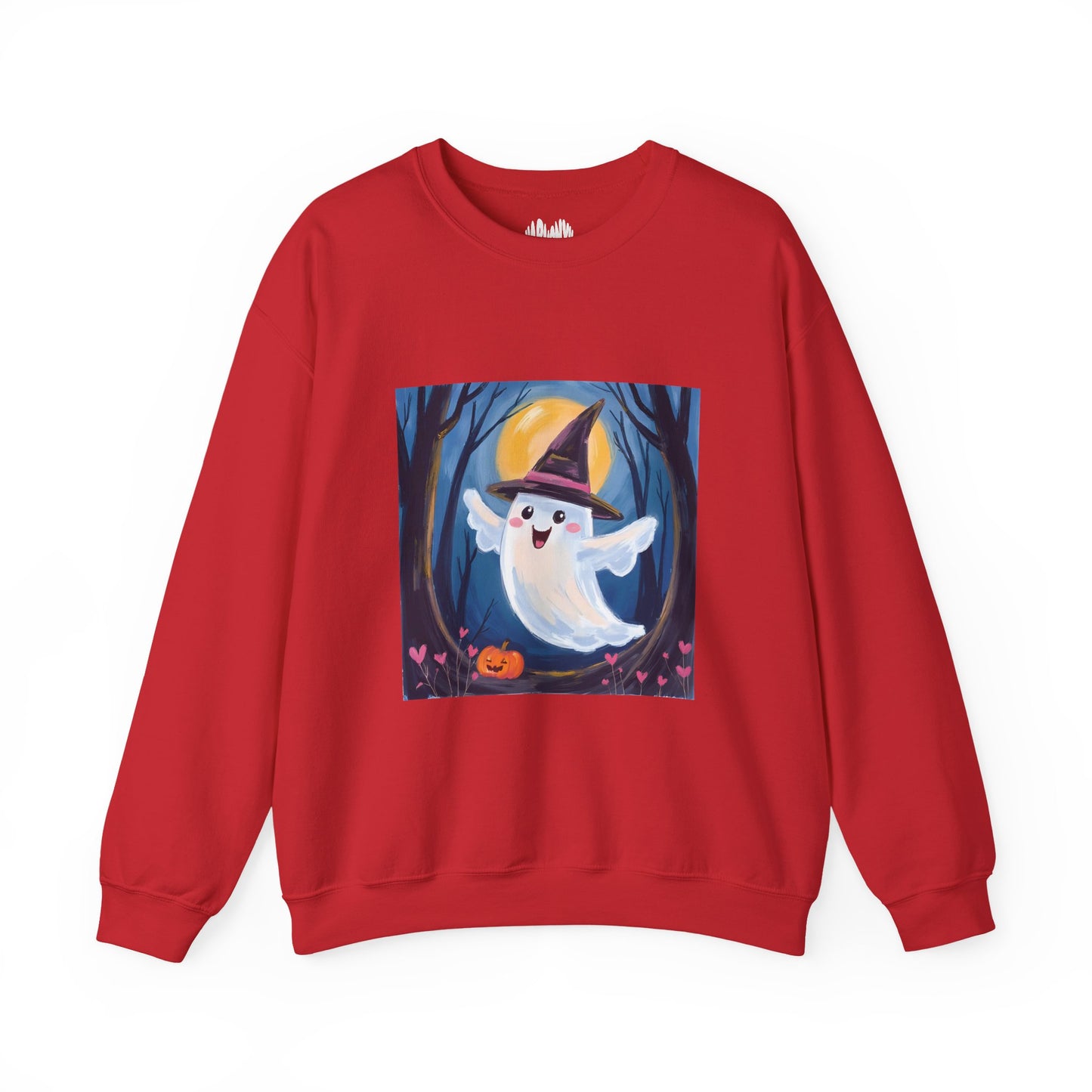 “Heartfelt Spook” Crewneck Sweatshirt, Halloween Sweatshirt, Cozy Fall Apparel, Pumpkin Patch Gift, Unisex Sweatshirt