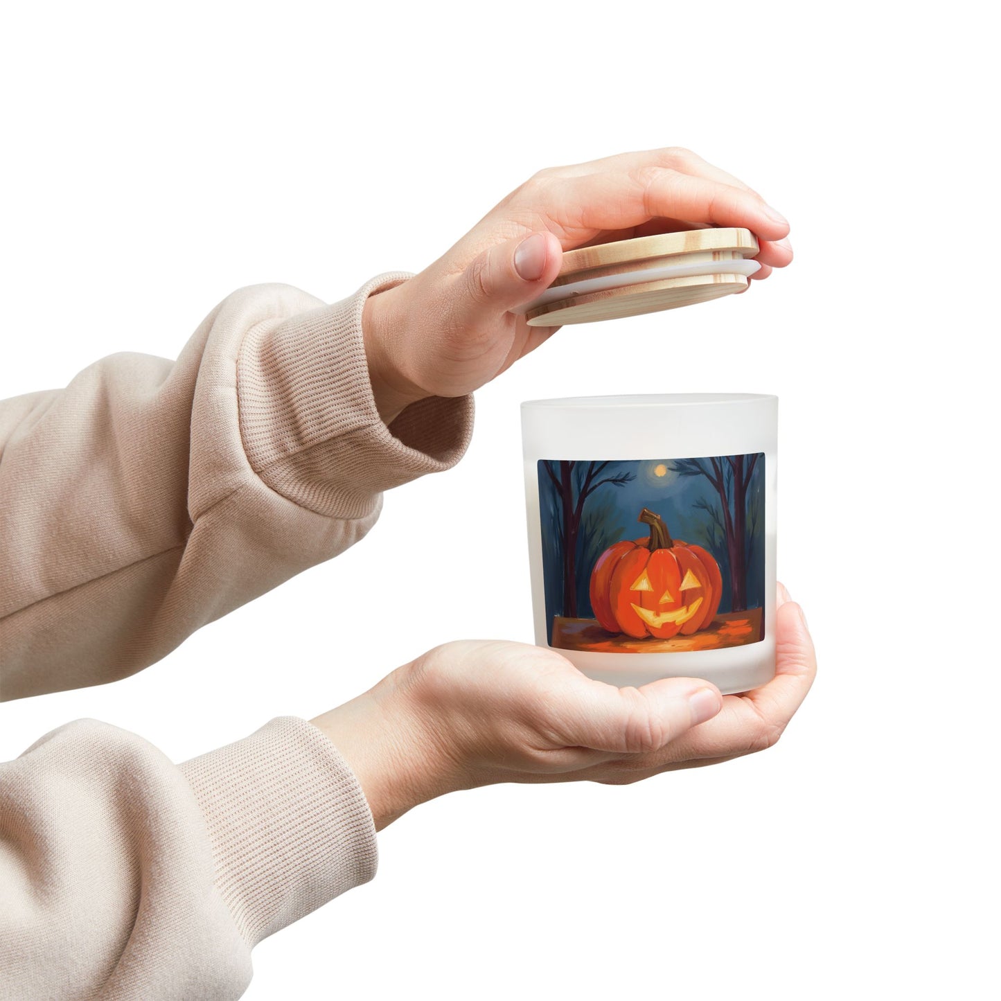 "The light within" Candle, Halloween Candle, Gift for her, Cute Pumpkin