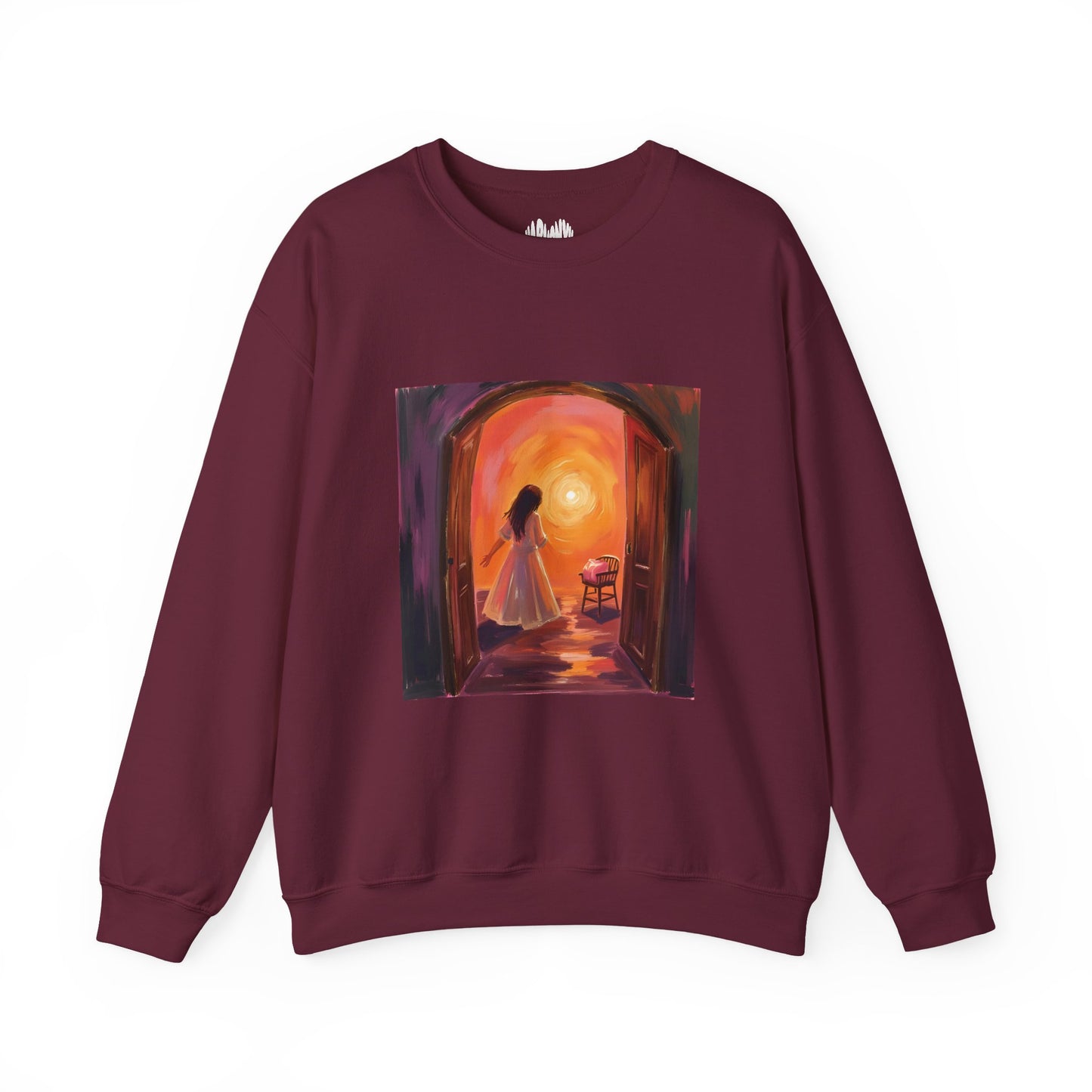 “The Invitation of Light” Crewneck Sweatshirt, Halloween Sweatshirt, Cozy Fall Apparel, Pumpkin Patch Gift, Unisex Sweatshirt
