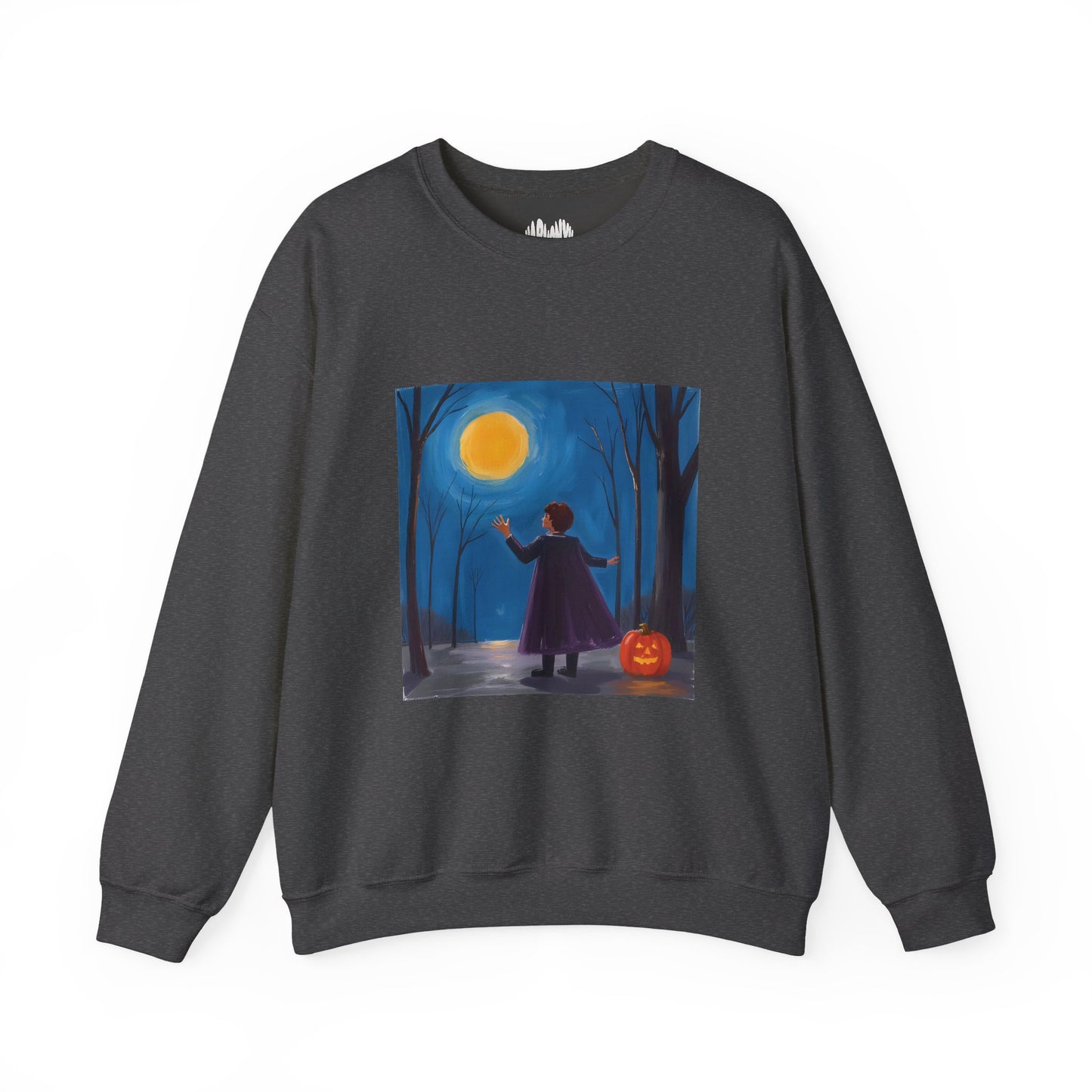 “Sing with the Moon” Crewneck Sweatshirt, Halloween Sweatshirt, Cozy Fall Apparel, Pumpkin Patch Gift, Unisex Sweatshirt
