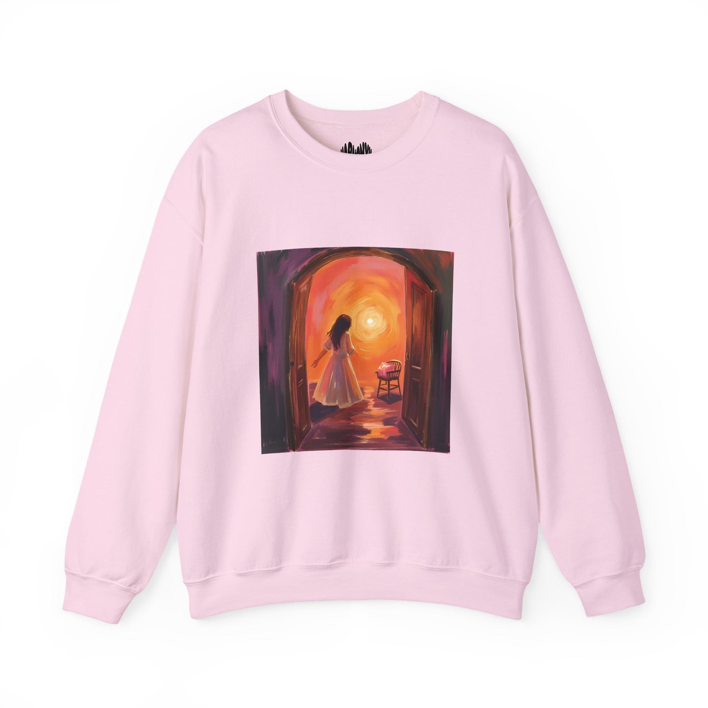 “The Invitation of Light” Crewneck Sweatshirt, Halloween Sweatshirt, Cozy Fall Apparel, Pumpkin Patch Gift, Unisex Sweatshirt