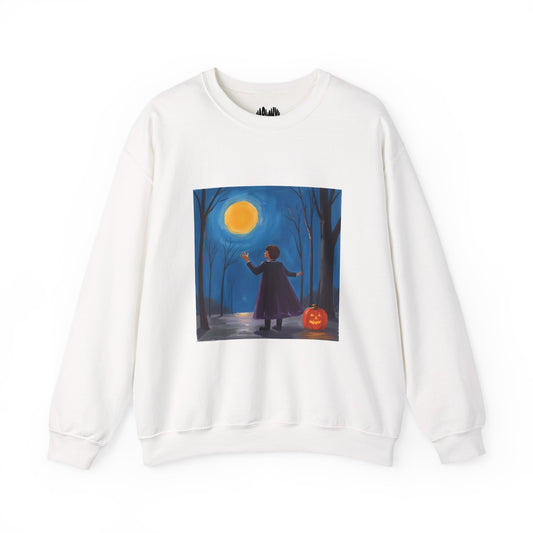 “Sing with the Moon” Crewneck Sweatshirt, Halloween Sweatshirt, Cozy Fall Apparel, Pumpkin Patch Gift, Unisex Sweatshirt
