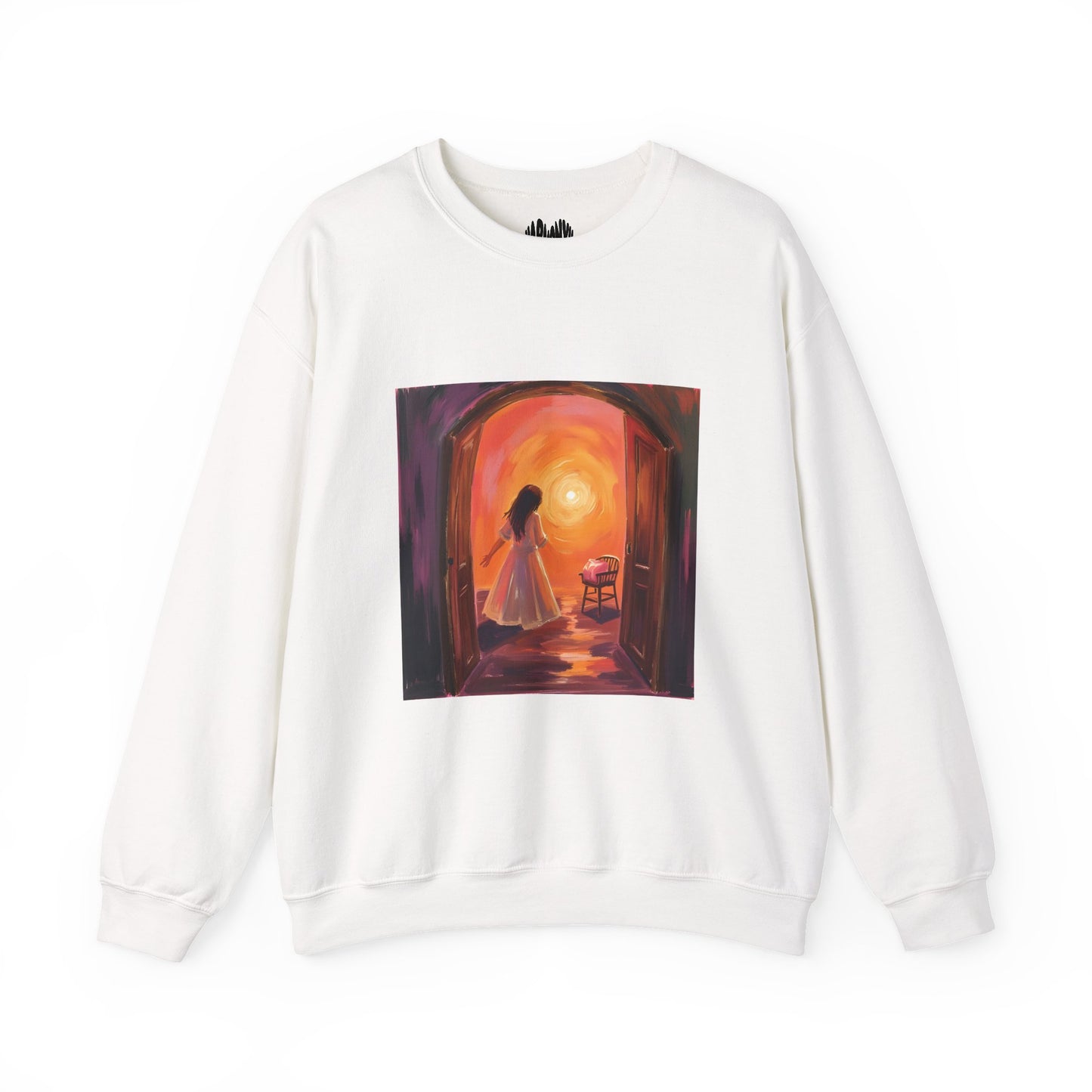 “The Invitation of Light” Crewneck Sweatshirt, Halloween Sweatshirt, Cozy Fall Apparel, Pumpkin Patch Gift, Unisex Sweatshirt