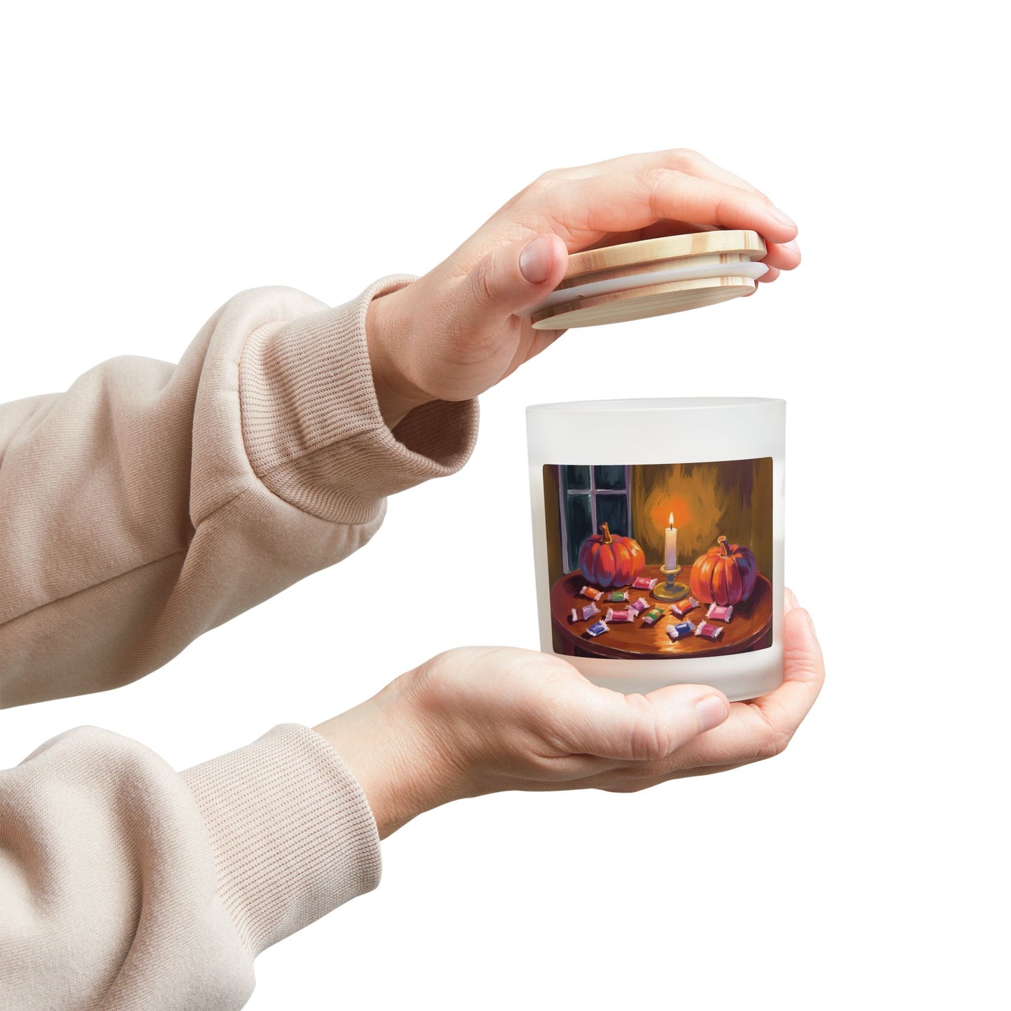 "Nightfall's Treat" Candle,  Halloween Candle, Gift for her, Cute Pumpkin